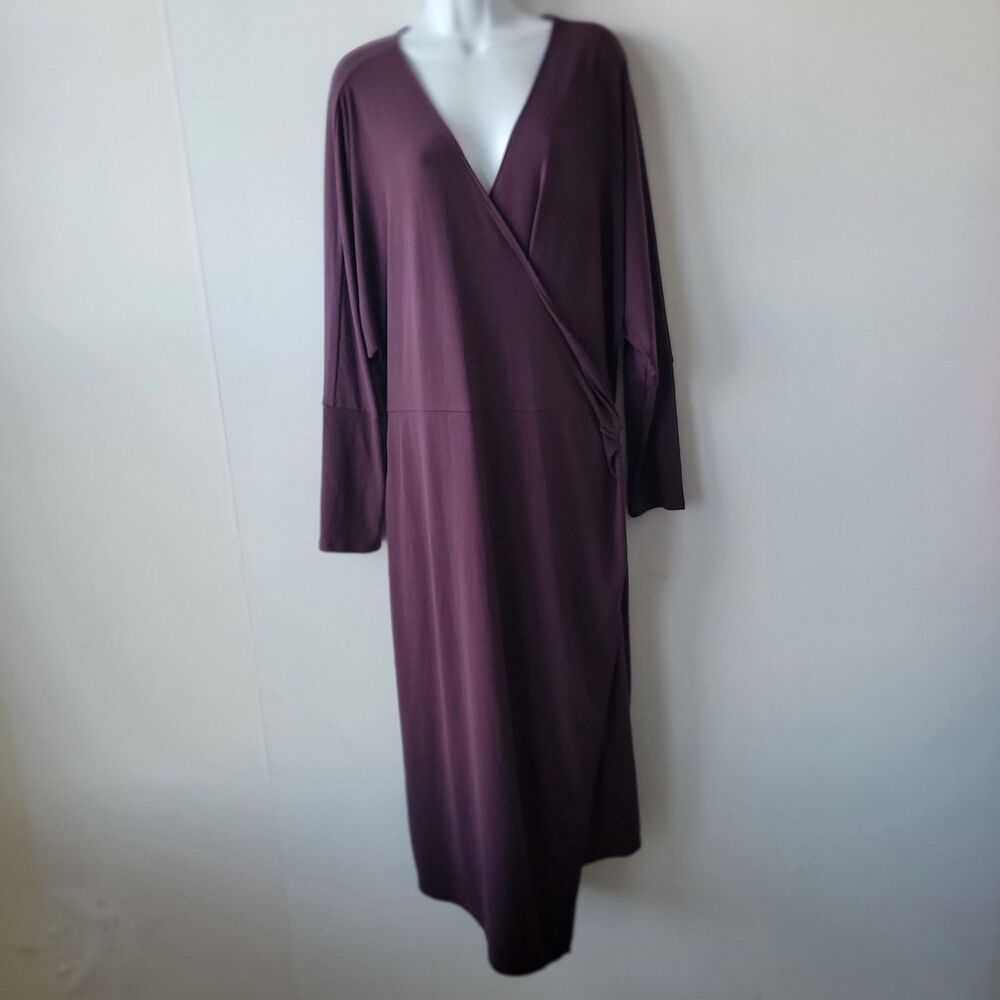 Universal Standard Womens Dolman Jersey V-neck Wrap Dress size M‎ 18-20